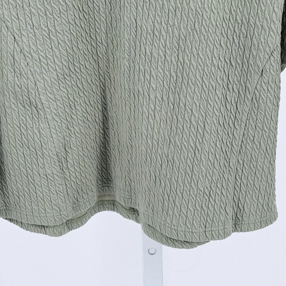 Anthropologie Women's Green Arya‎ Textured Puff Sleeve Top Blouse Size Small